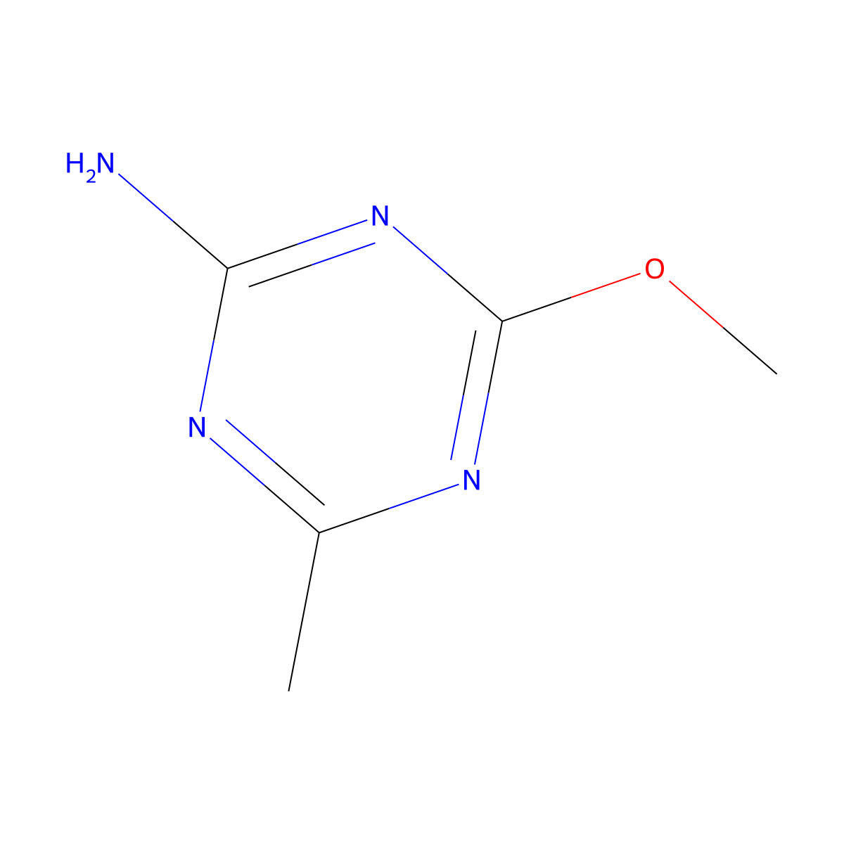 2-Amino-4-methoxy-6-methyl-1,3,5-triazine molecular structure, CAS 1668-54-8
