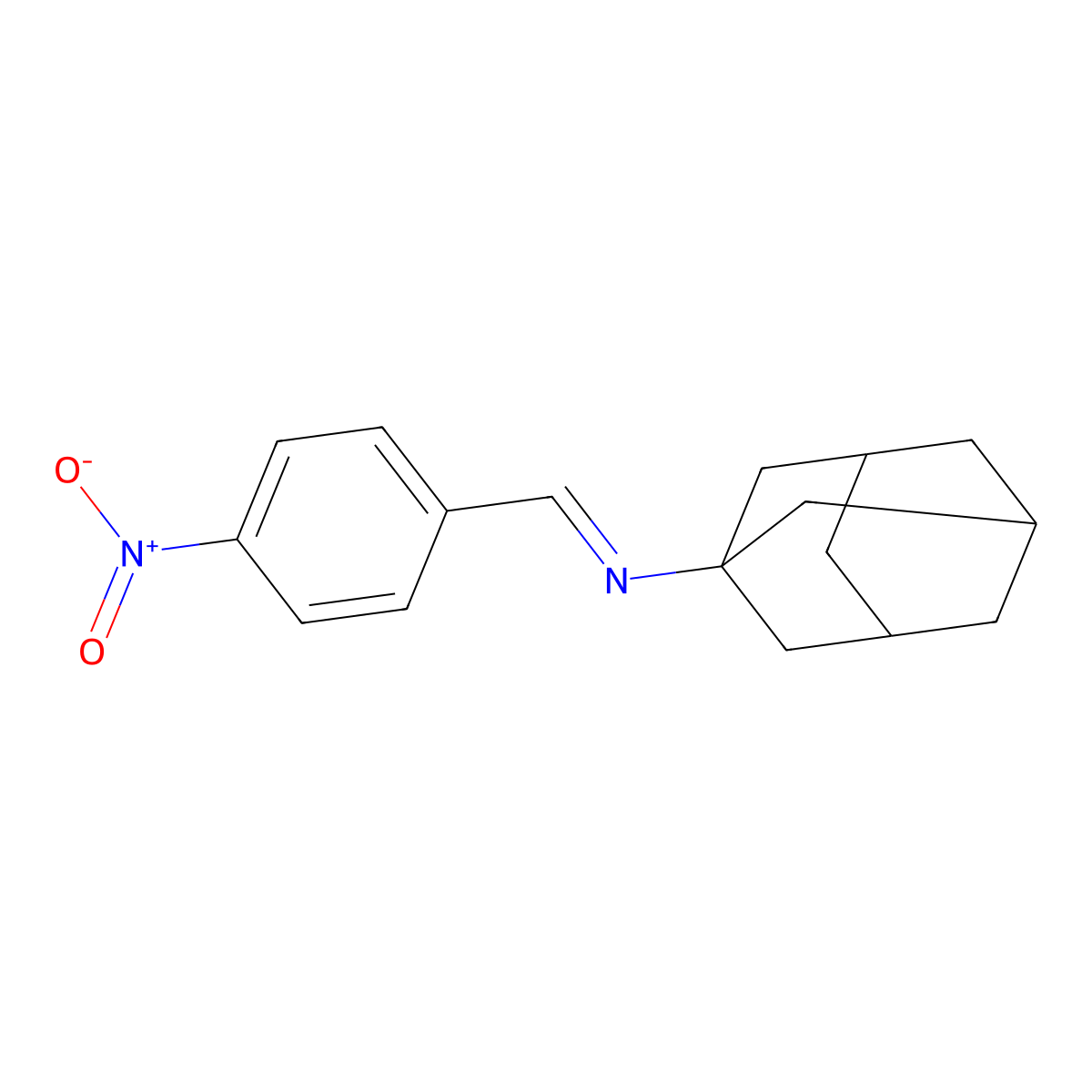 N-(1-adamantyl)-1-(4-nitrophenyl)methanimine molecular structure, CAS 166803-85-6