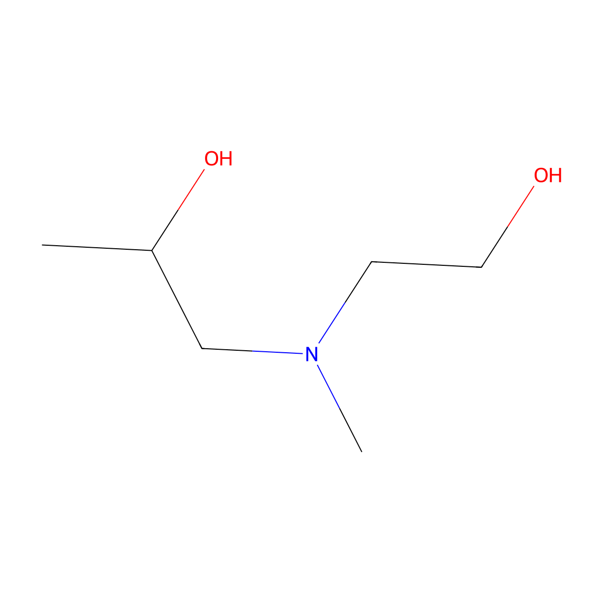 N-(2-hydroxyethyl)-N-(2-hydroxypropyl)methylamine molecular structure, CAS 16681-45-1