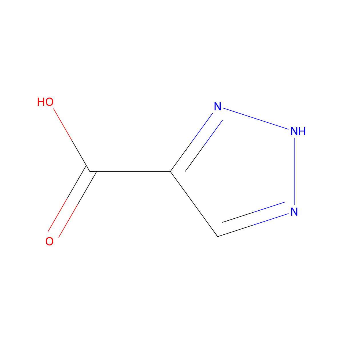 1,2,3-Triazole-4-carboxylic acid molecular structure, CAS 16681-70-2