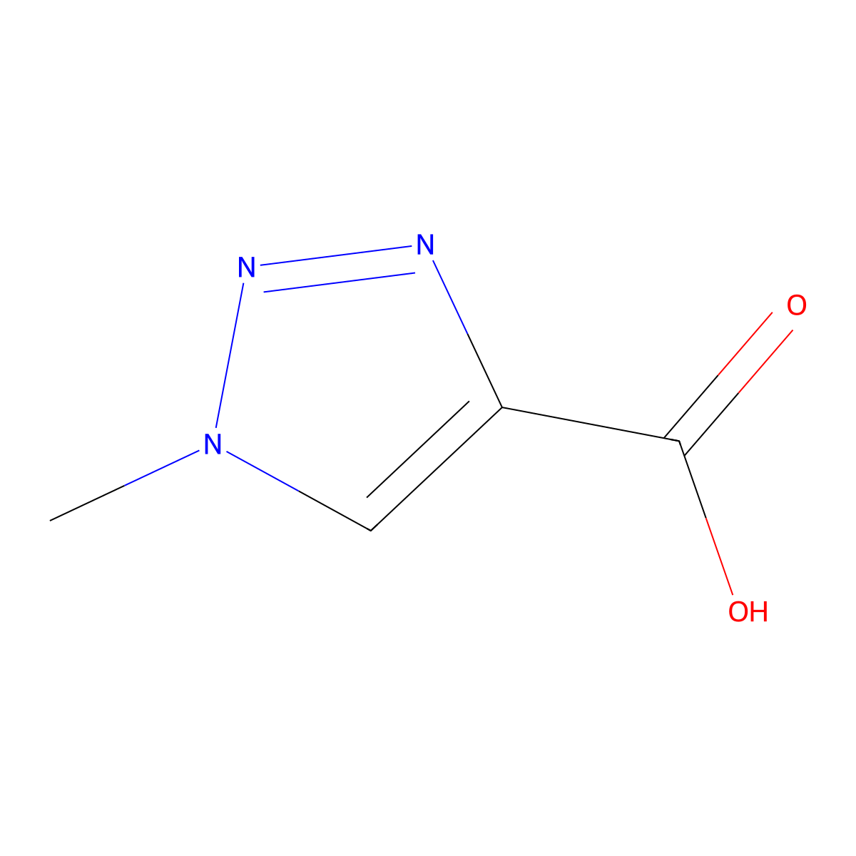 1-methyl-1H-1,2,3-triazole-4-carboxylic acid molecular structure, CAS 16681-71-3