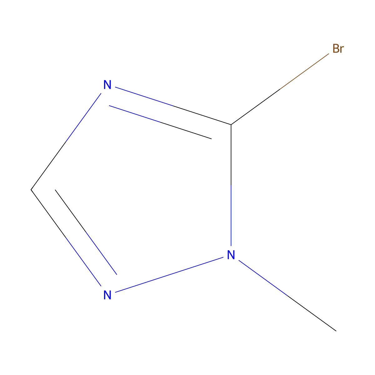 1H-1,2,4-Triazole, 5-bromo-1-methyl- molecular structure, CAS 16681-72-4