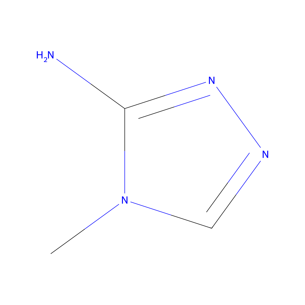 4-Methyl-4H-1,2,4-triazol-3-amine molecular structure, CAS 16681-76-8