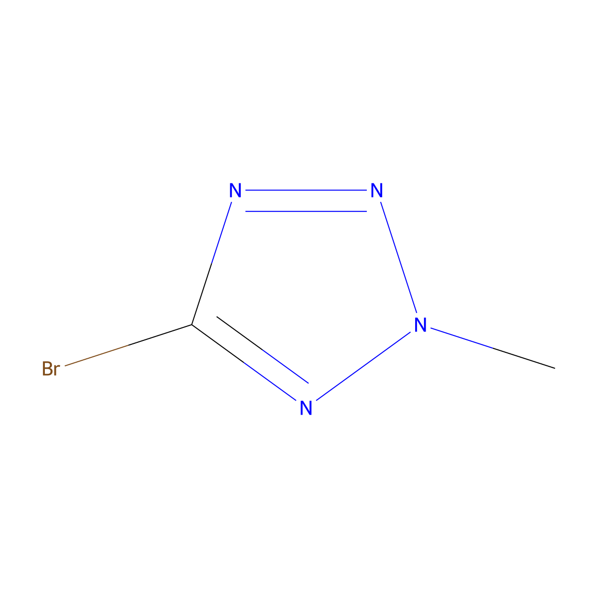 5-bromo-2-methyl-2H-1,2,3,4-tetrazole molecular structure, CAS 16681-80-4
