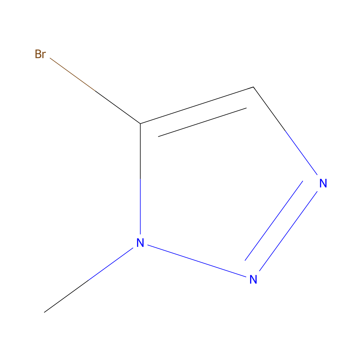 5-Bromo-1-methyl-1H-1,2,3-triazole molecular structure, CAS 16681-82-6