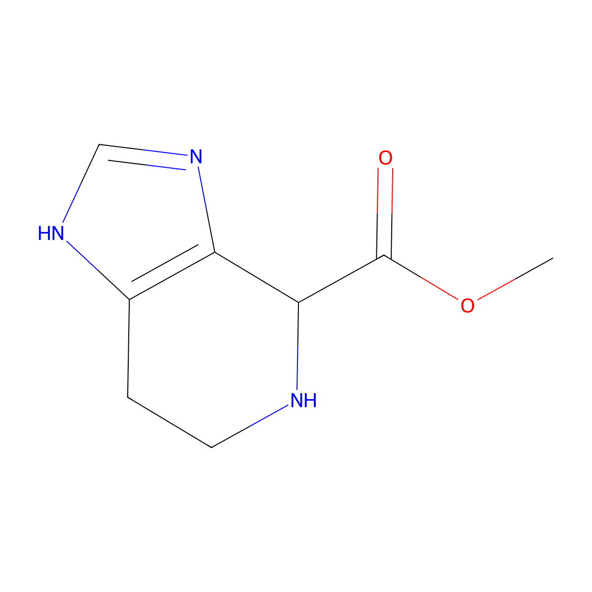 Methyl 4,5,6,7-tetrahydro-3H-imidazo[4,5-c]pyridine-4-carboxylate molecular structure, CAS 166814-31-9