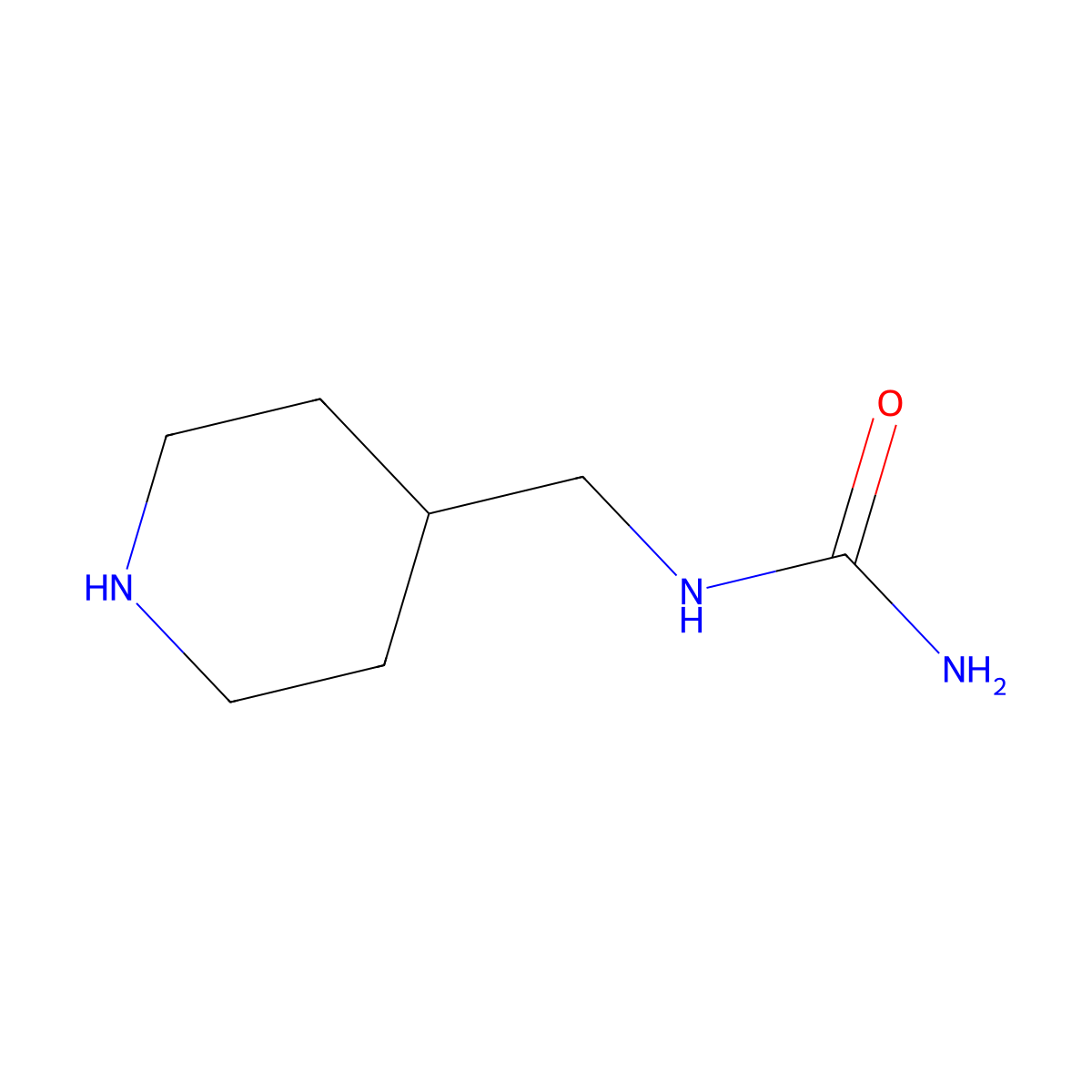 (Piperidin-4-ylmethyl)urea molecular structure, CAS 166816-21-3