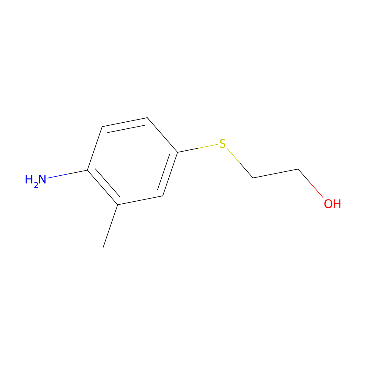 2-[(4-Amino-3-methylphenyl)sulfanyl]ethan-1-ol molecular structure, CAS 166818-83-3
