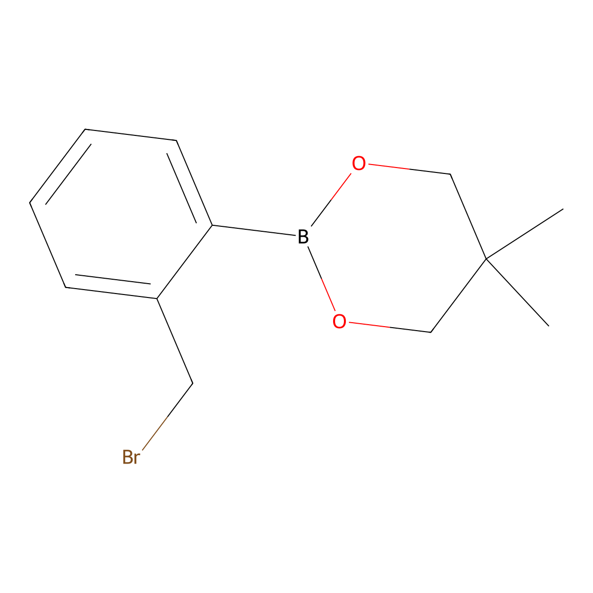 2-[2-(Bromomethyl)phenyl]-5,5-dimethyl-1,3,2-dioxaborinane molecular structure, CAS 166821-88-1