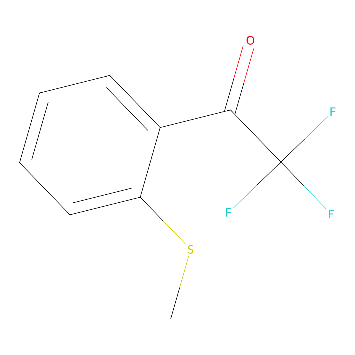 2'-Thiomethyl-2,2,2-trifluoroacetophenone molecular structure, CAS 166831-65-8