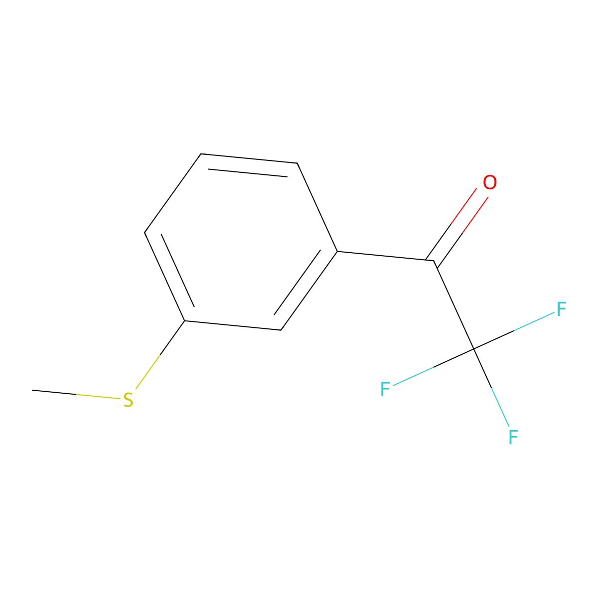 2,2,2-Trifluoro-1-[3-(methylthio)phenyl]ethanone molecular structure, CAS 166831-66-9