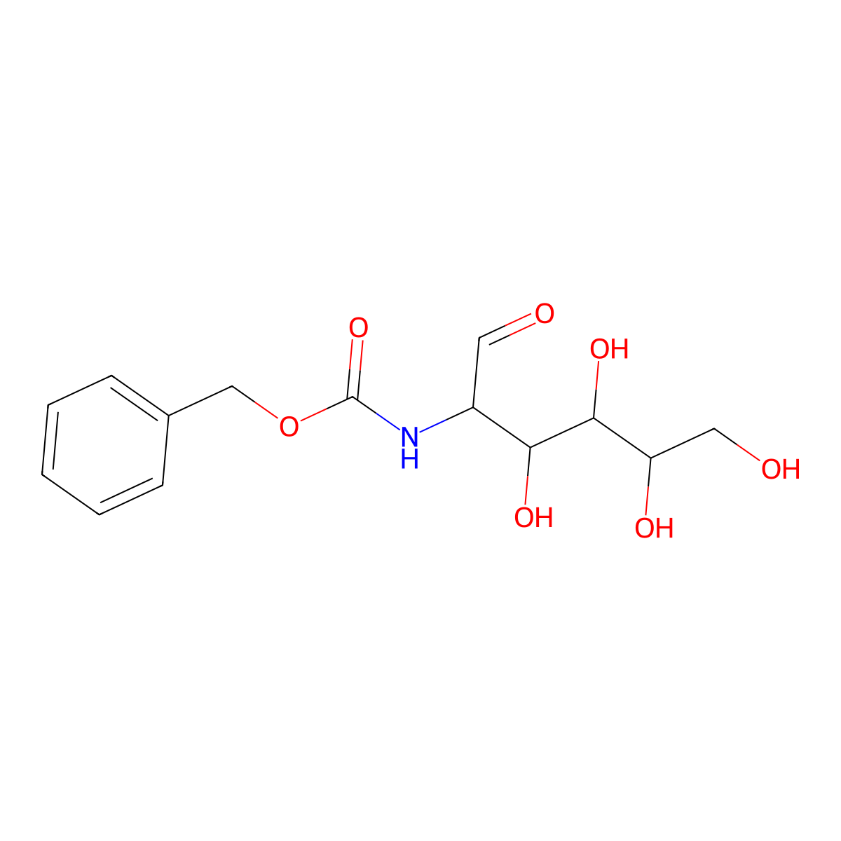 N-carbobenzoxy-D-glucosamine molecular structure, CAS 16684-31-4