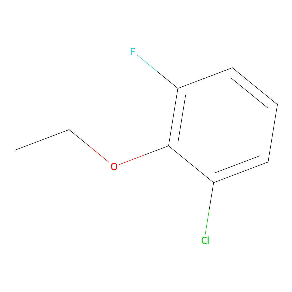 2-Chloro-6-fluoro ethoxybenzene molecular structure, CAS 1668474-05-2