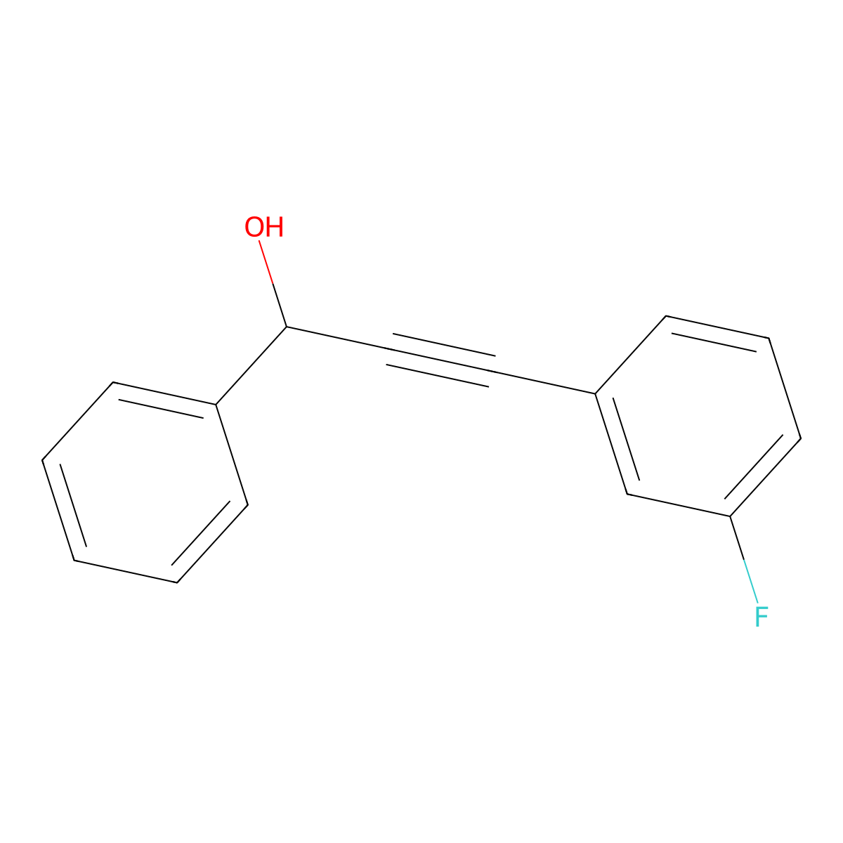 3-(3-Fluorophenyl)-1-phenylprop-2-yn-1-ol molecular structure, CAS 1668554-48-0