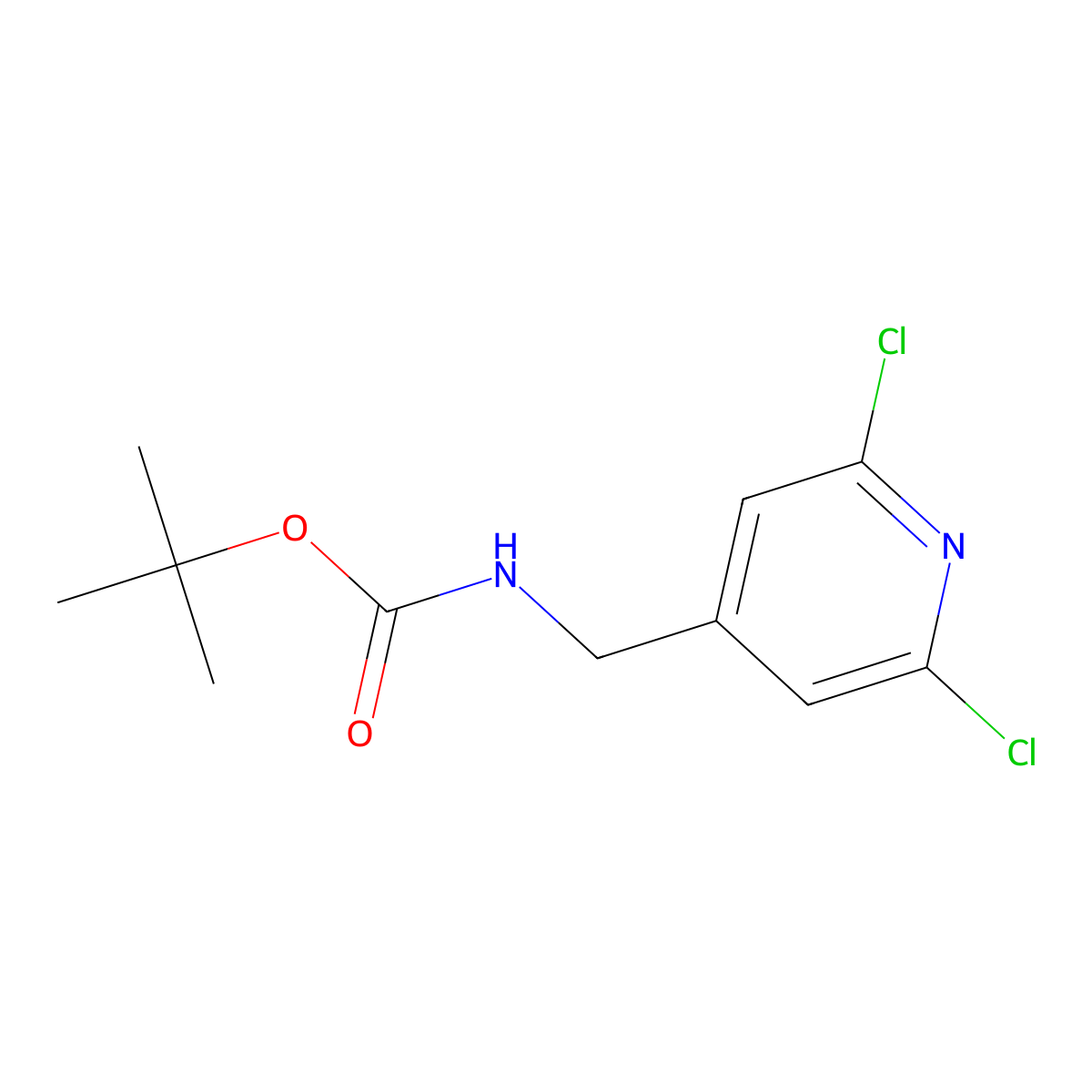 tert-butyl N-[(2,6-dichloropyridin-4-yl)methyl]carbamate molecular structure, CAS 1668586-79-5