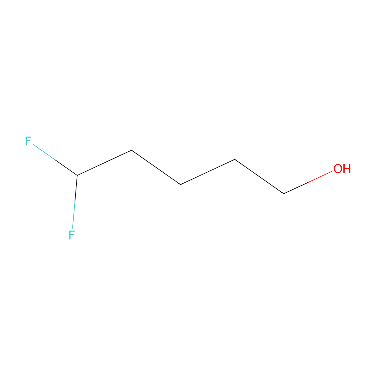 5,5-Difluoropentan-1-ol molecular structure, CAS 1668599-04-9