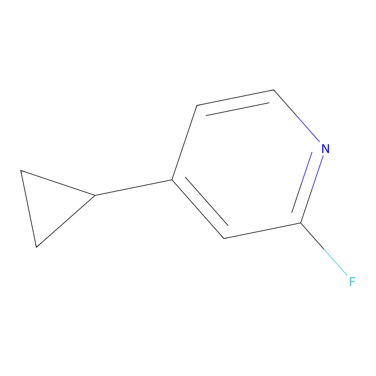 4-Cyclopropyl-2-fluoropyridine molecular structure, CAS 1668629-90-0