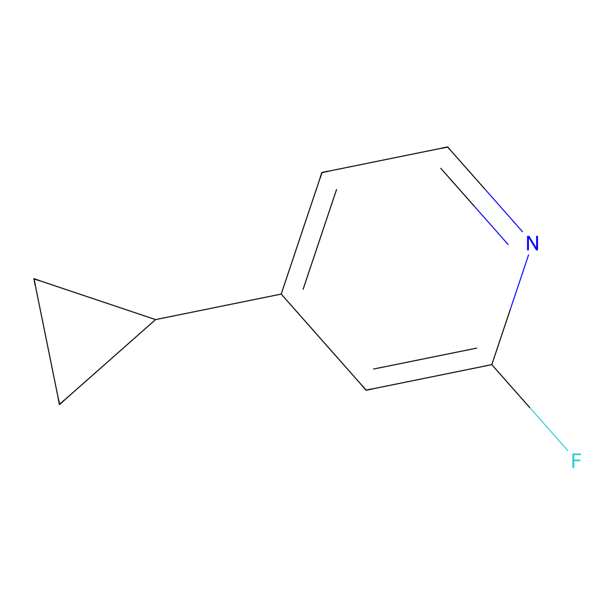 4-Cyclopropyl-2-fluoropyridine molecular structure, CAS 1668629-90-0