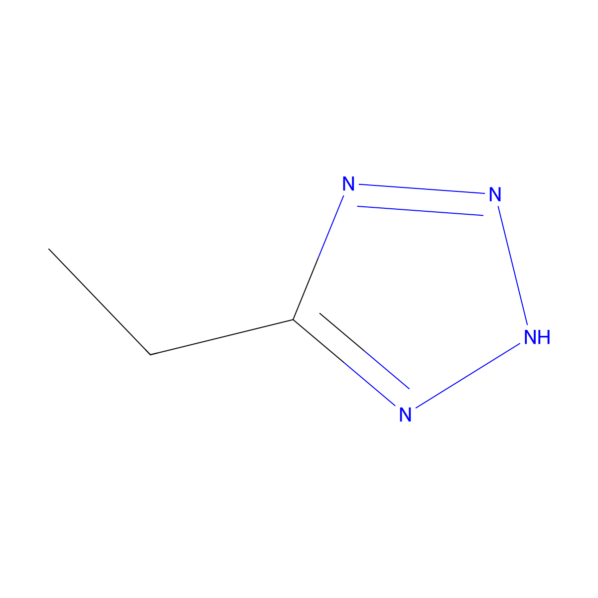 5-ethyl-1H-1,2,3,4-tetrazole molecular structure, CAS 16687-59-5