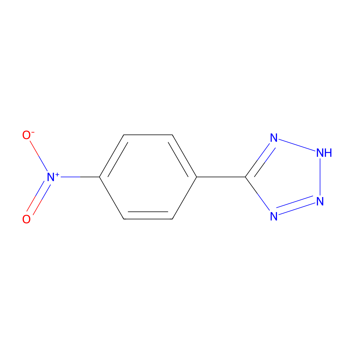 5-(4-Nitrophenyl)-1H-Tetrazole molecular structure, CAS 16687-60-8