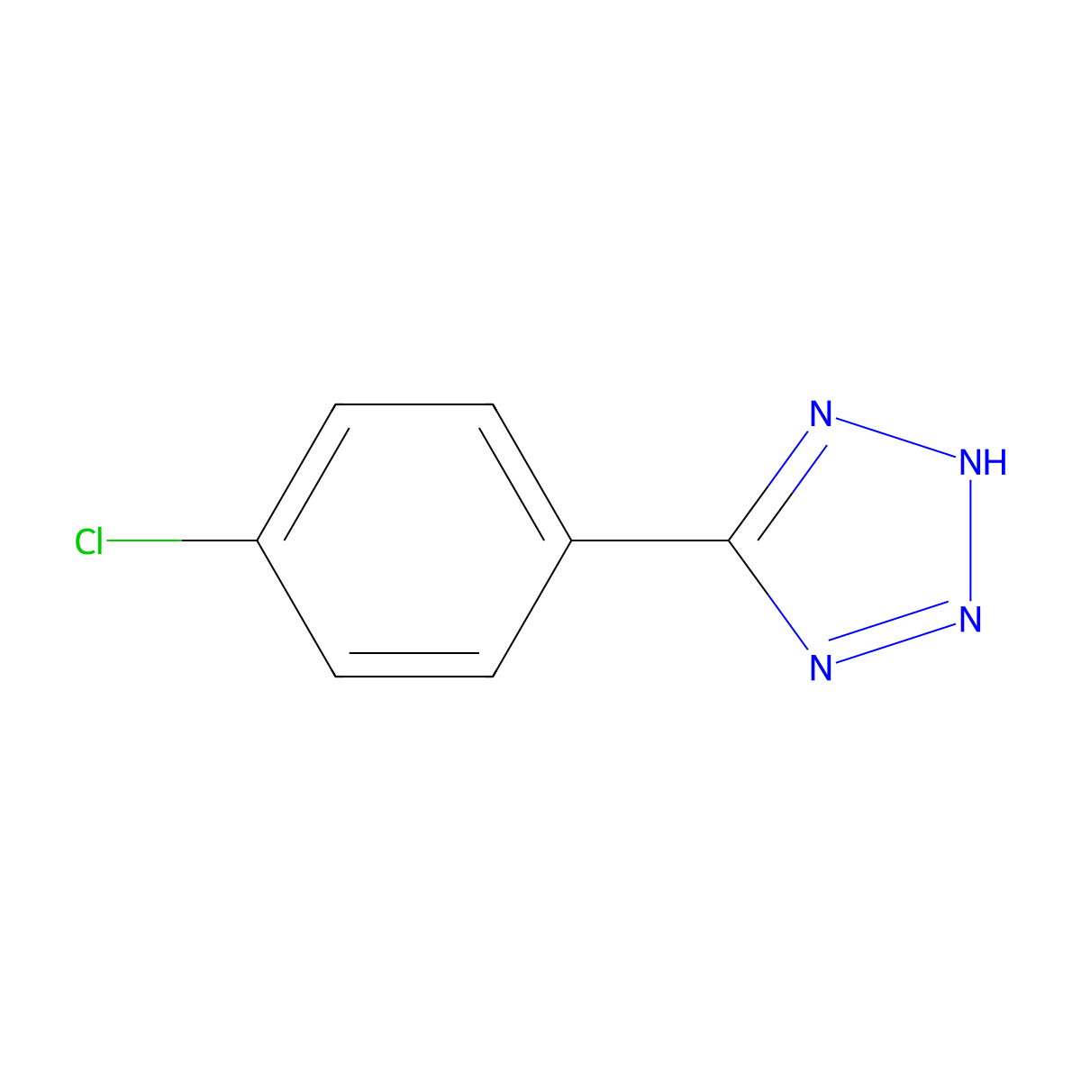 5-(4-Chlorophenyl)-1H-tetrazole molecular structure, CAS 16687-61-9