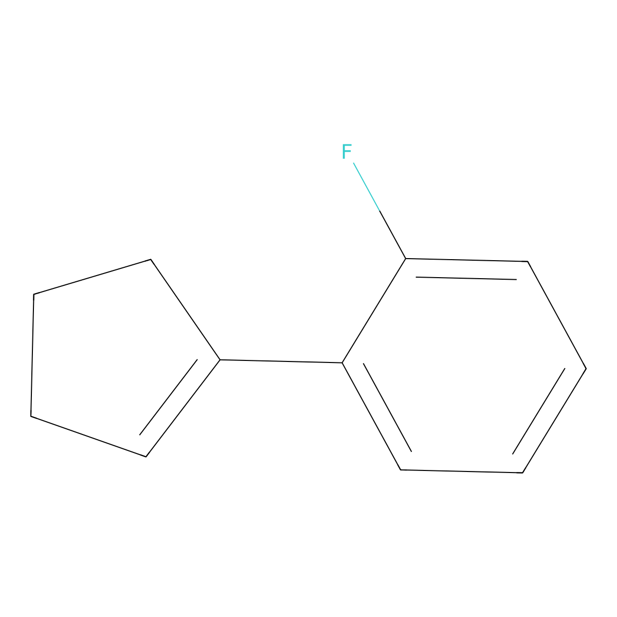 1-(Cyclopent-1-en-1-yl)-2-fluorobenzene molecular structure, CAS 166878-51-9