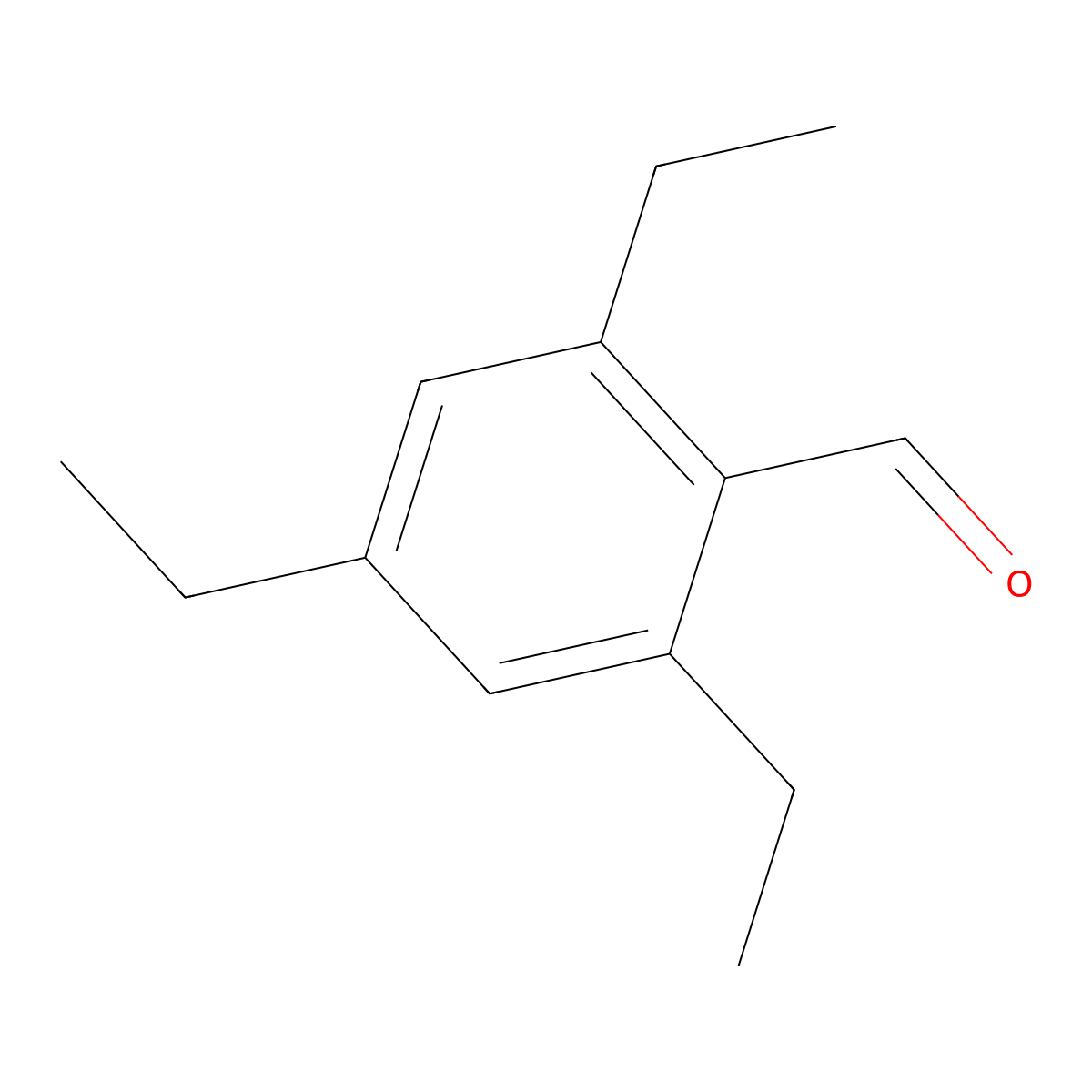 2,4,6-Triethylbenzaldehyde molecular structure, CAS 16688-89-4