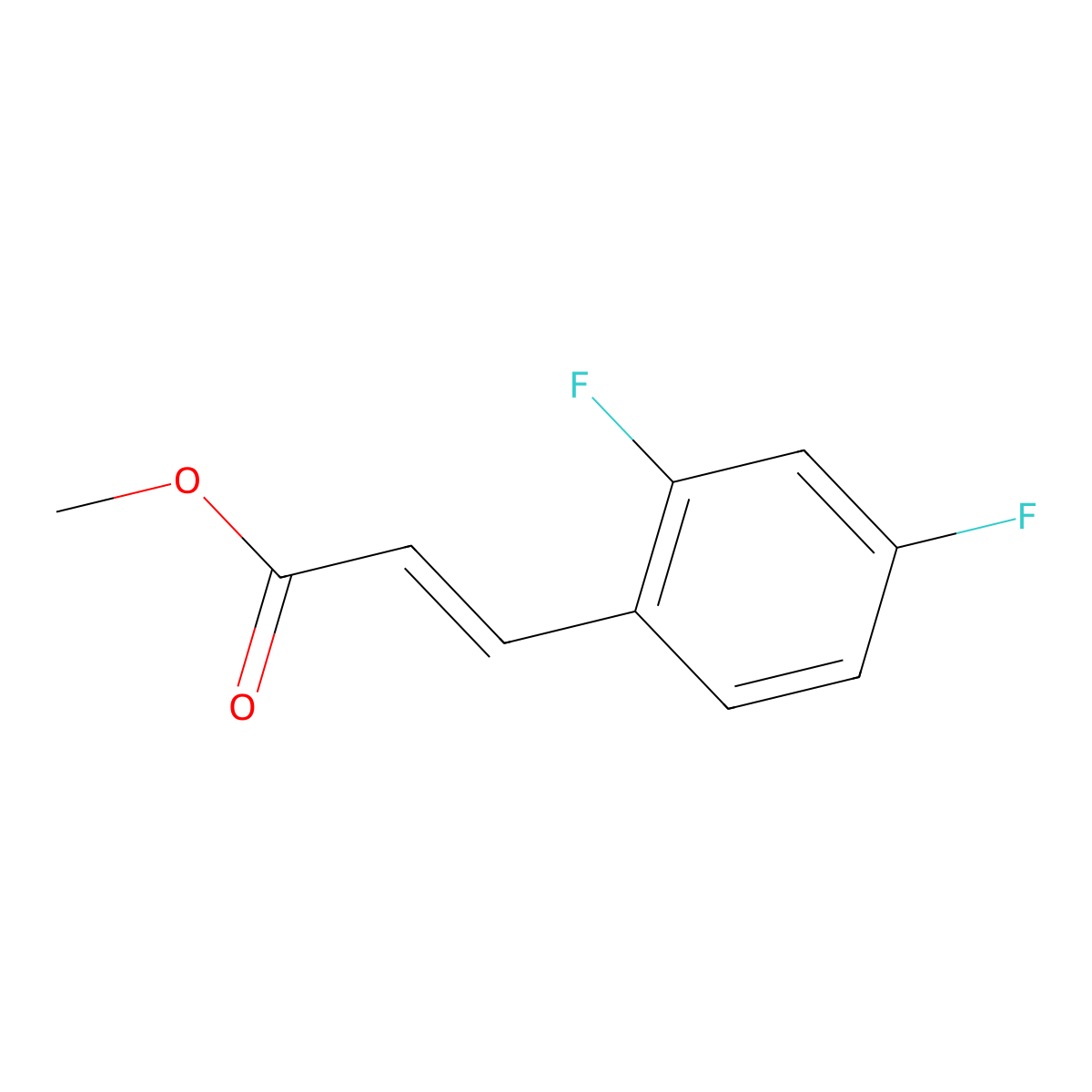 Methyl 3-(2,4-difluorophenyl)acrylate molecular structure, CAS 166883-00-7