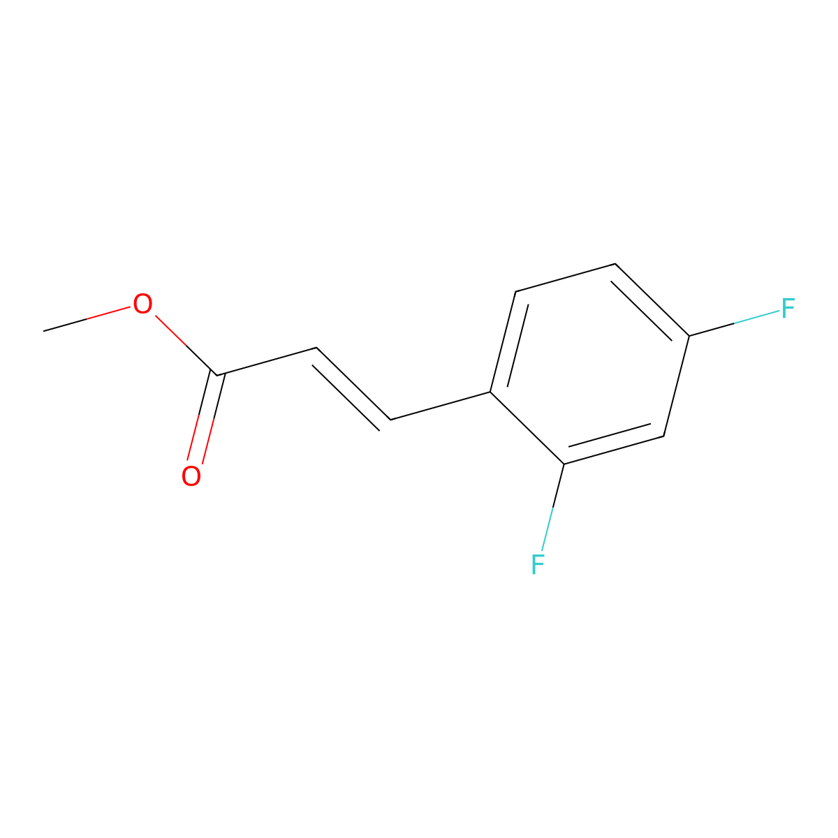 Methyl 3-(2,4-difluorophenyl)acrylate molecular structure, CAS 166883-00-7