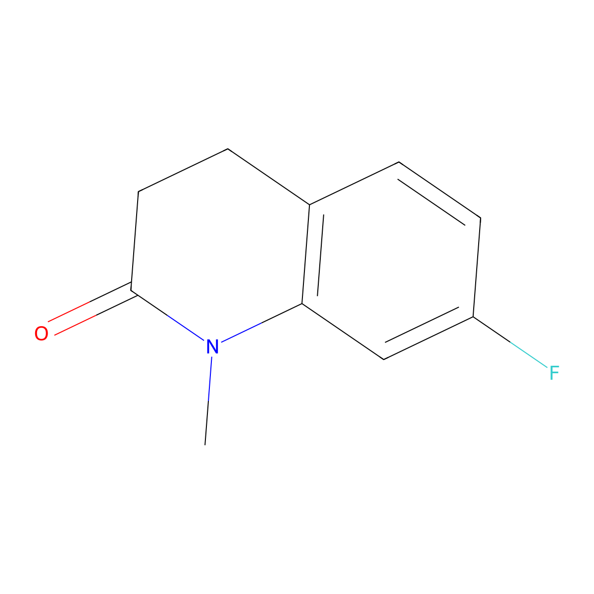 7-Fluoro-1-methyl-1,2,3,4-tetrahydroquinolin-2-one molecular structure, CAS 166883-03-0