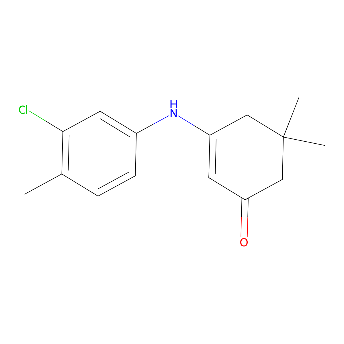 3-(3-Chloro-4-methylanilino)-5,5-dimethylcyclohex-2-en-1-one molecular structure, CAS 166883-86-9