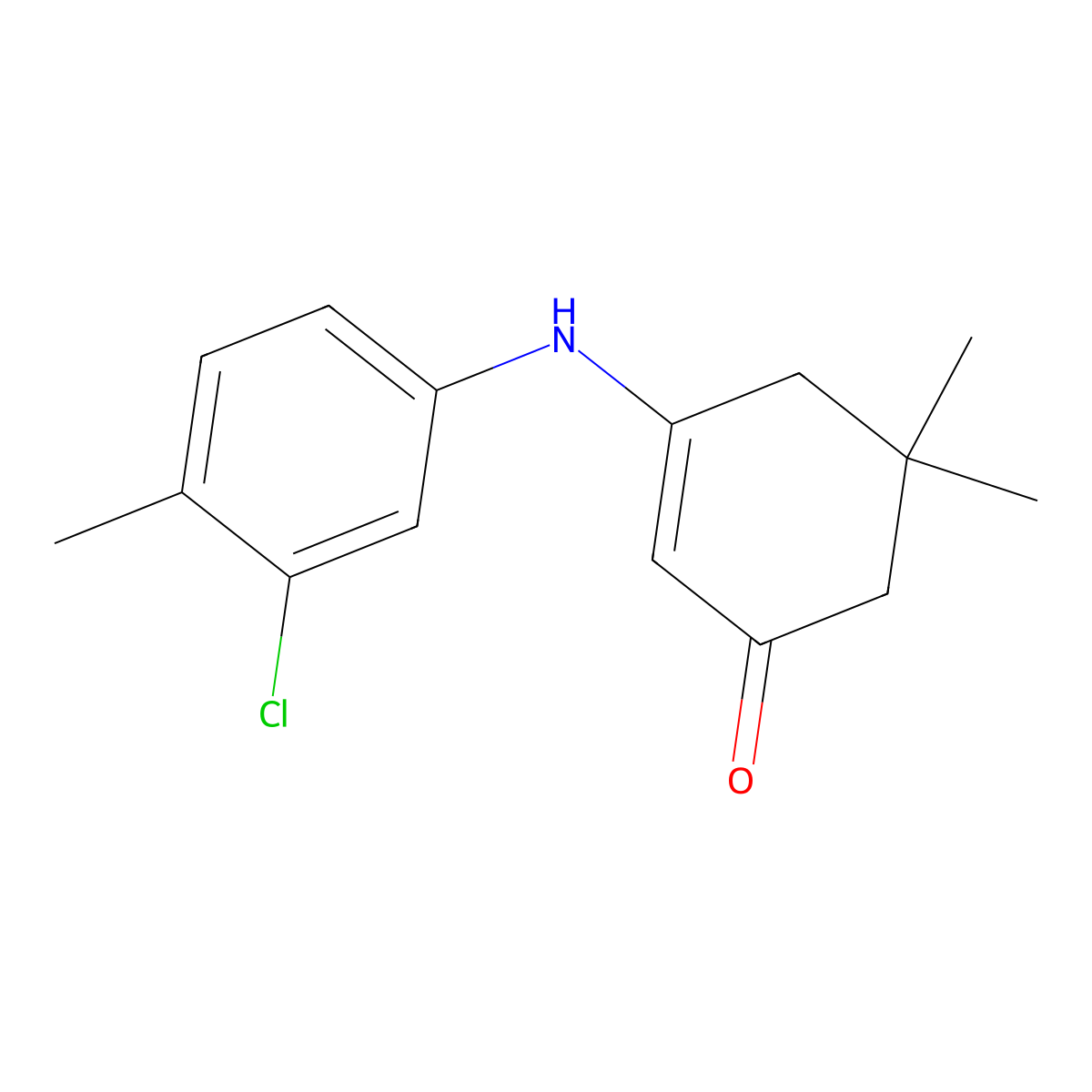 3-(3-Chloro-4-methylanilino)-5,5-dimethylcyclohex-2-en-1-one molecular structure, CAS 166883-86-9