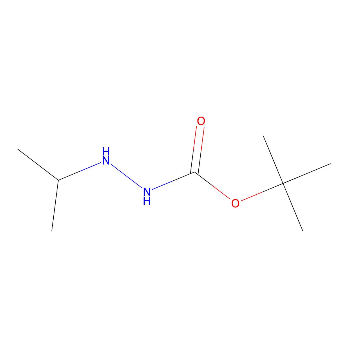 N'-(propan-2-yl)(tert-butoxy)carbohydrazide molecular structure, CAS 16689-35-3