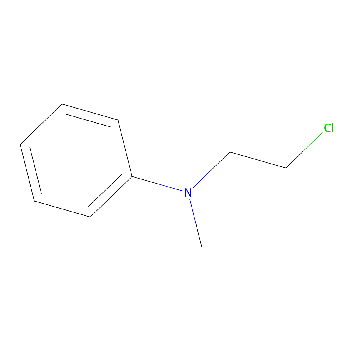 Aniline, N-(2-chloroethyl)-N-methyl- molecular structure, CAS 1669-85-8