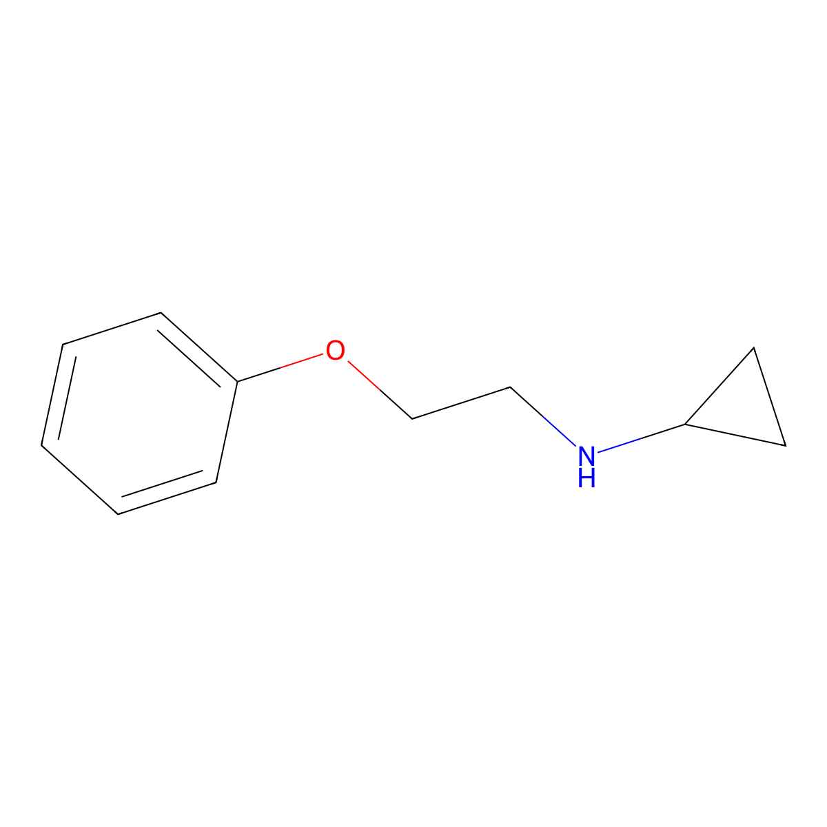 N-(2-phenoxyethyl)cyclopropanamine molecular structure, CAS 16690-27-0