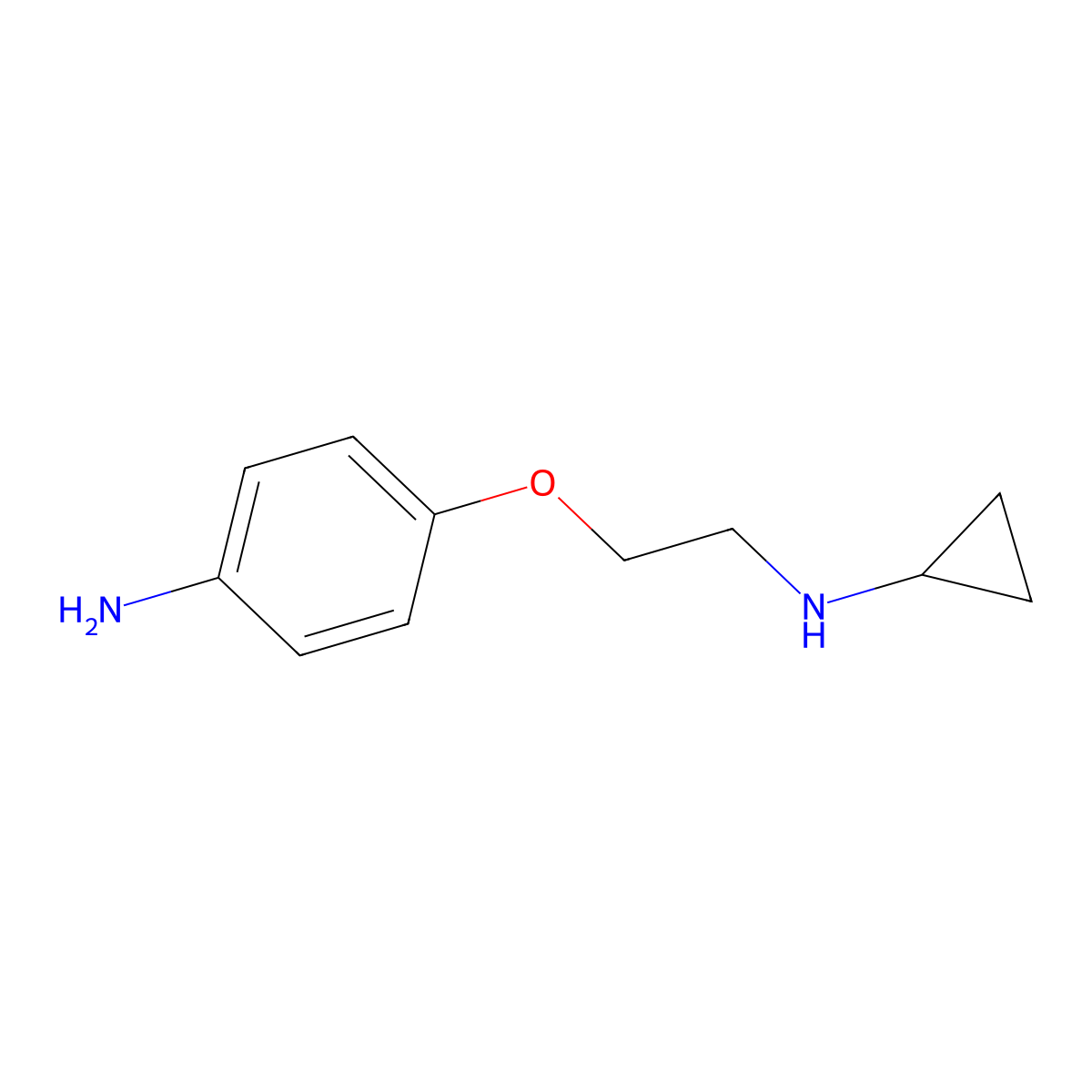 4-[2-(Cyclopropylamino)ethoxy]aniline molecular structure, CAS 16690-29-2