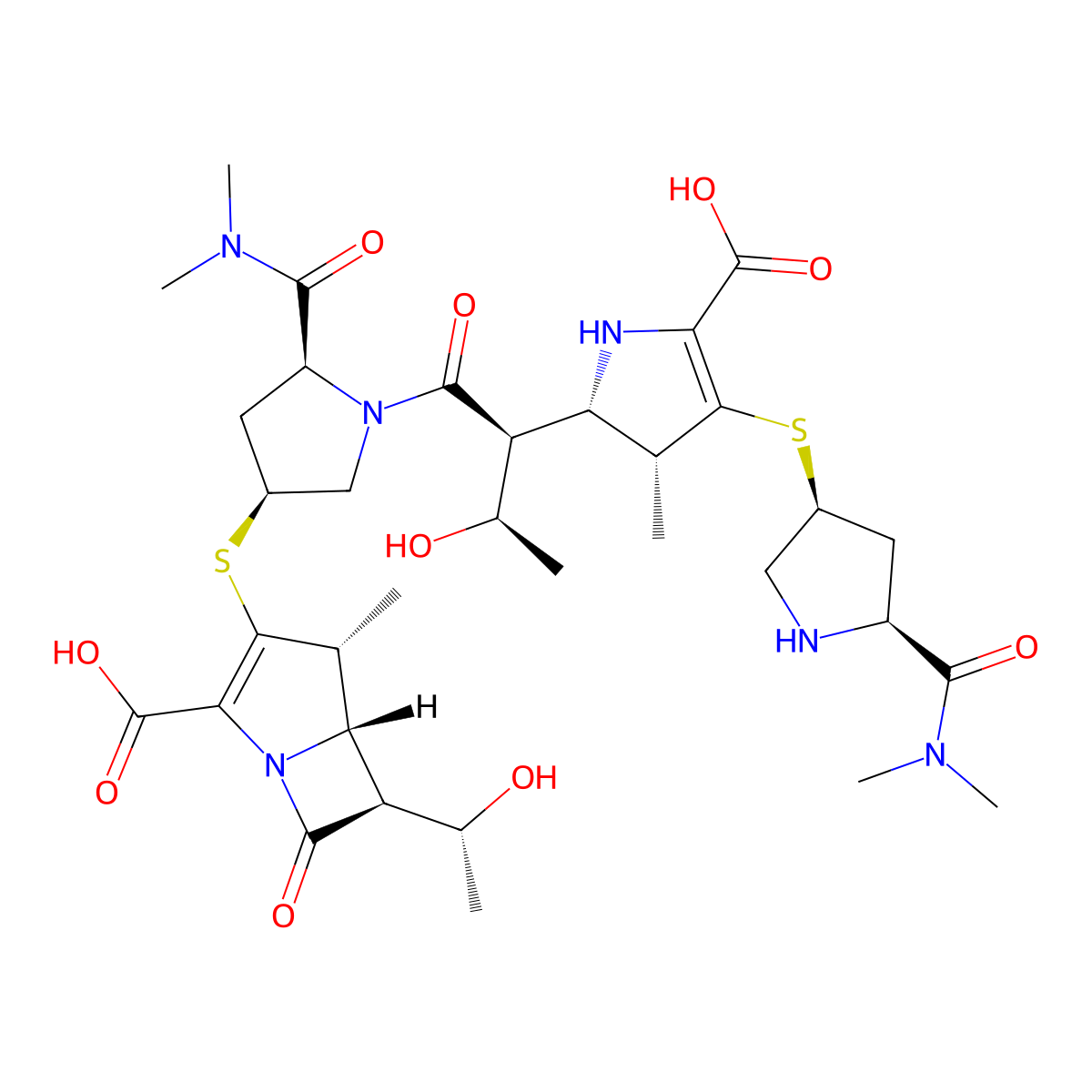 Meropenem EP Impurity B molecular structure, CAS 166901-45-7