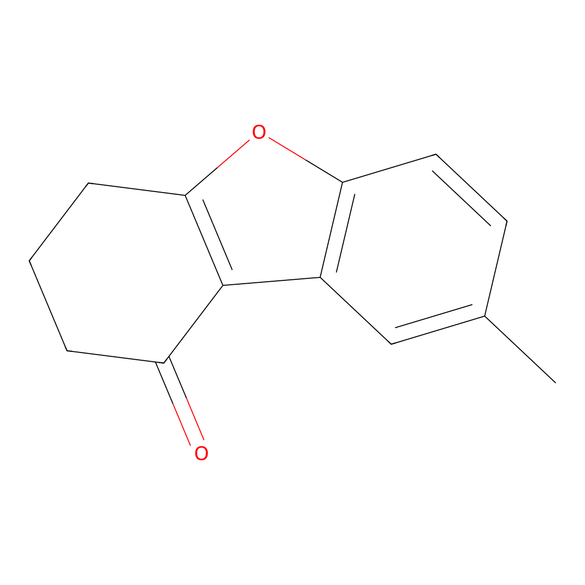 8-methyl-3,4-dihydro-2H-dibenzofuran-1-one molecular structure, CAS 166902-72-3