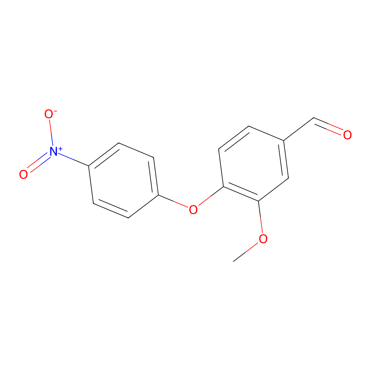 3-Methoxy-4-(4-nitrophenoxy)benzaldehyde molecular structure, CAS 166904-09-2