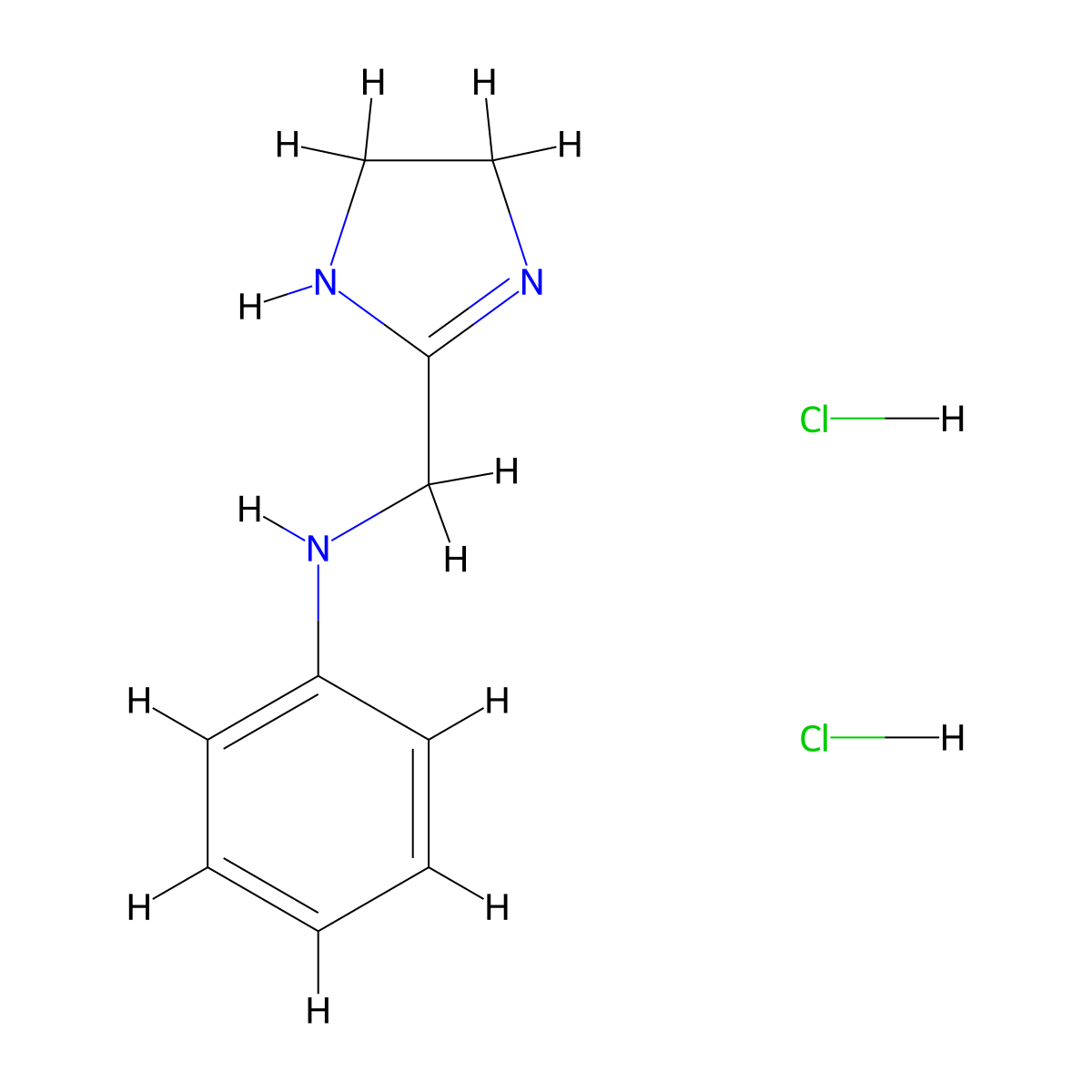 N-[(4,5-dihydro-1H-imidazol-2-yl)methyl]aniline dihydrochloride molecular structure, CAS 166904-37-6