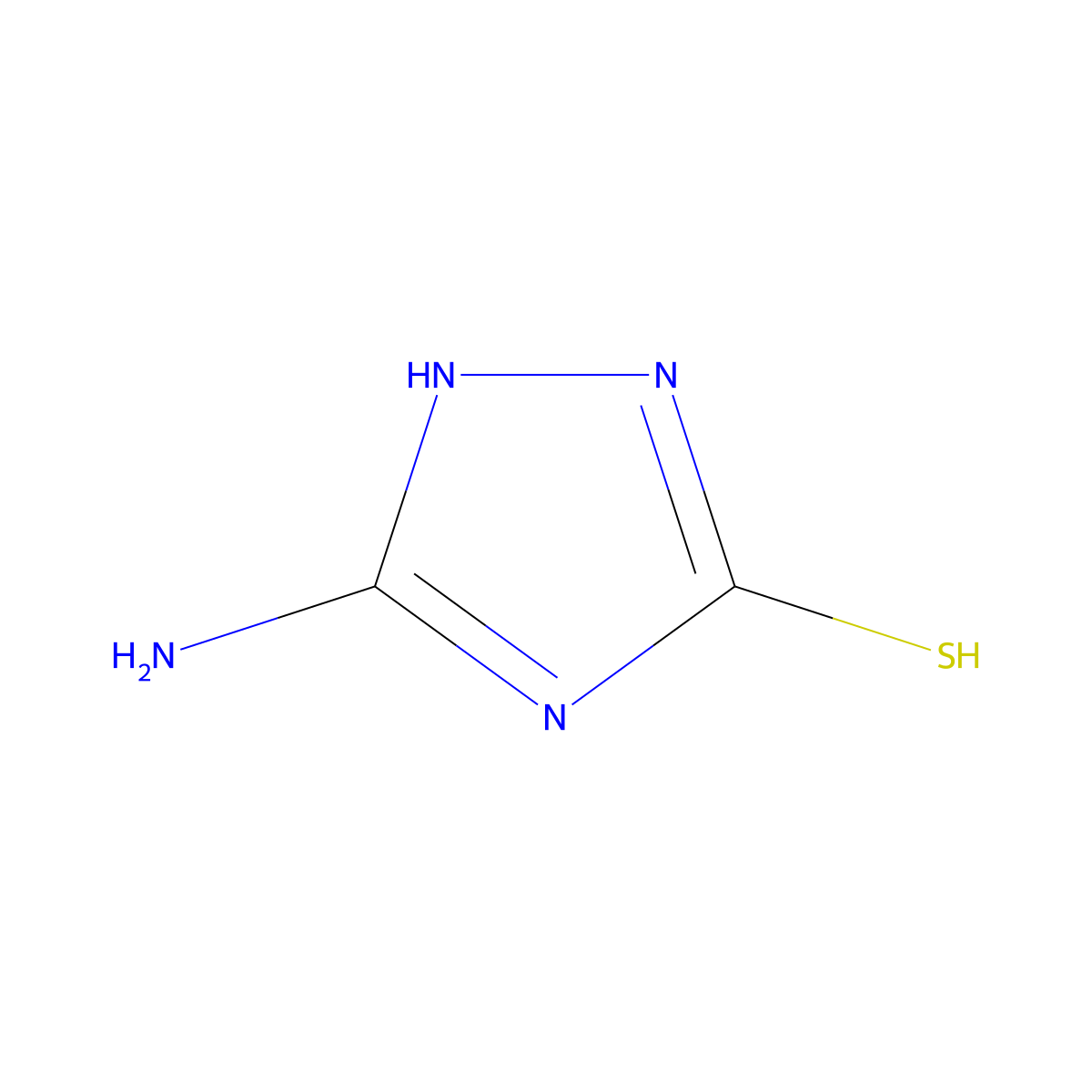 5-amino-1H-1,2,4-triazole-3-thiol molecular structure, CAS 16691-43-3