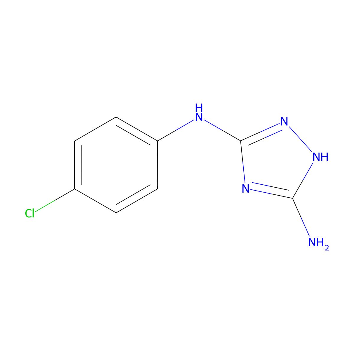 N~3~-(4-Chlorophenyl)-1H-1,2,4-triazole-3,5-diamine molecular structure, CAS 16691-46-6