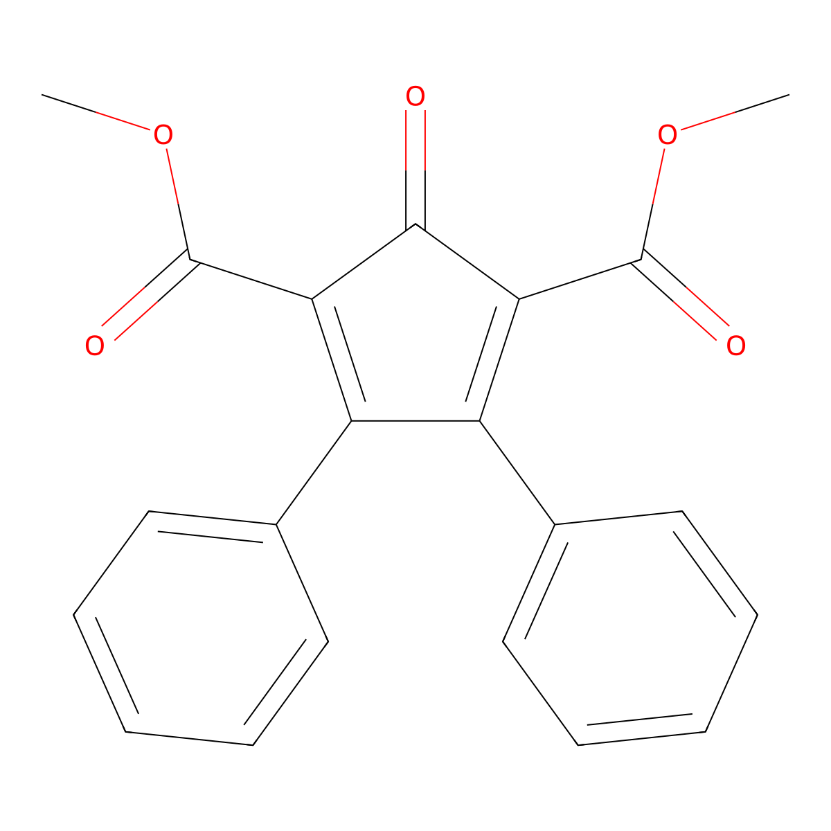 2,5-Bis(methoxycarbonyl)-3,4-diphenylcyclopentadienone molecular structure, CAS 16691-79-5