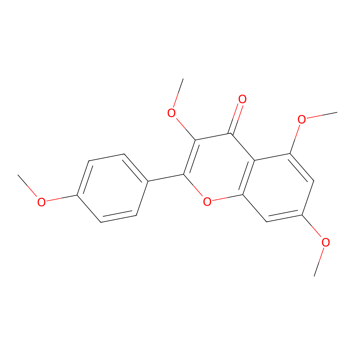 3,5,7,4'-Tetramethoxyflavone molecular structure, CAS 16692-52-7