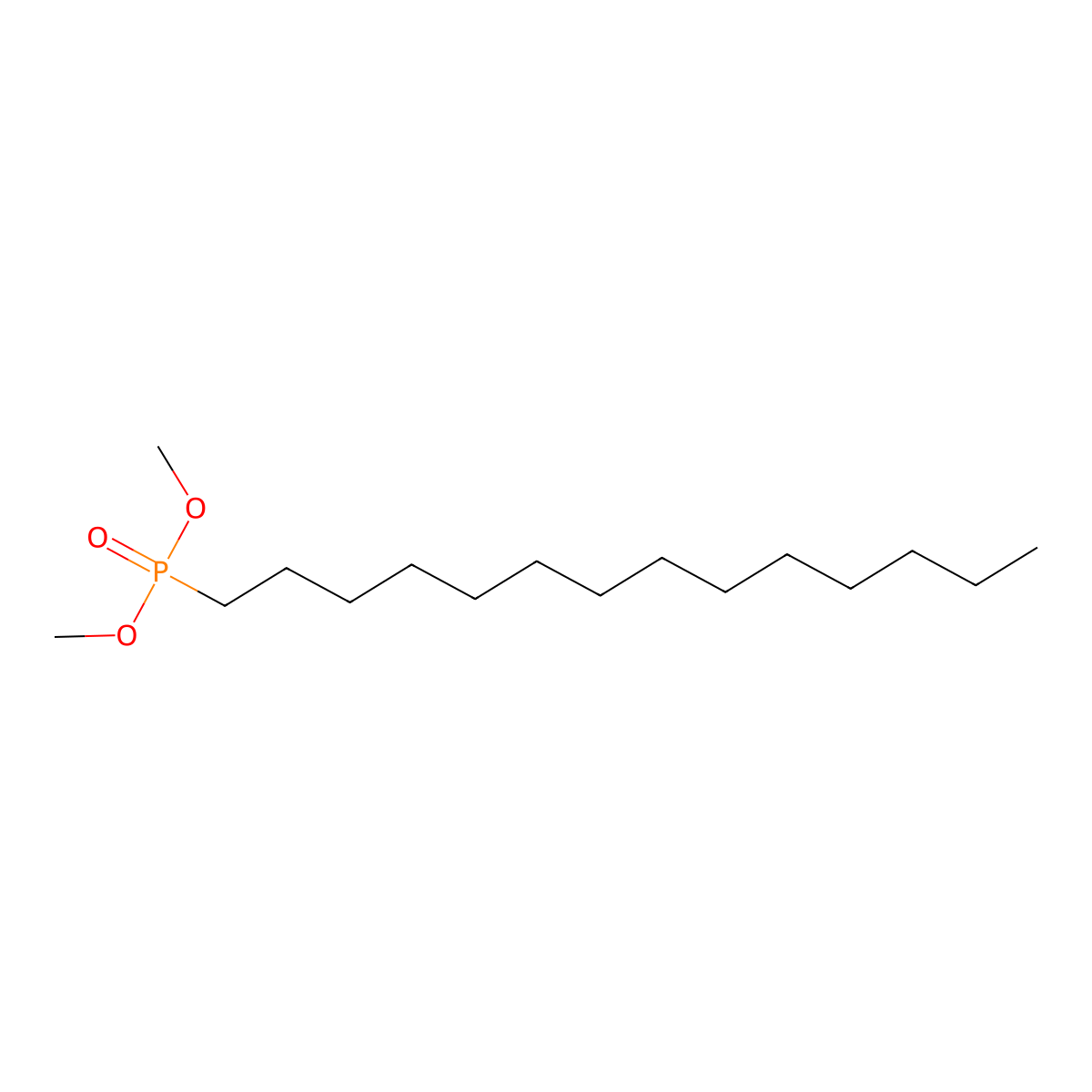 Dimethyl tetradecylphosphonate molecular structure, CAS 16693-58-6