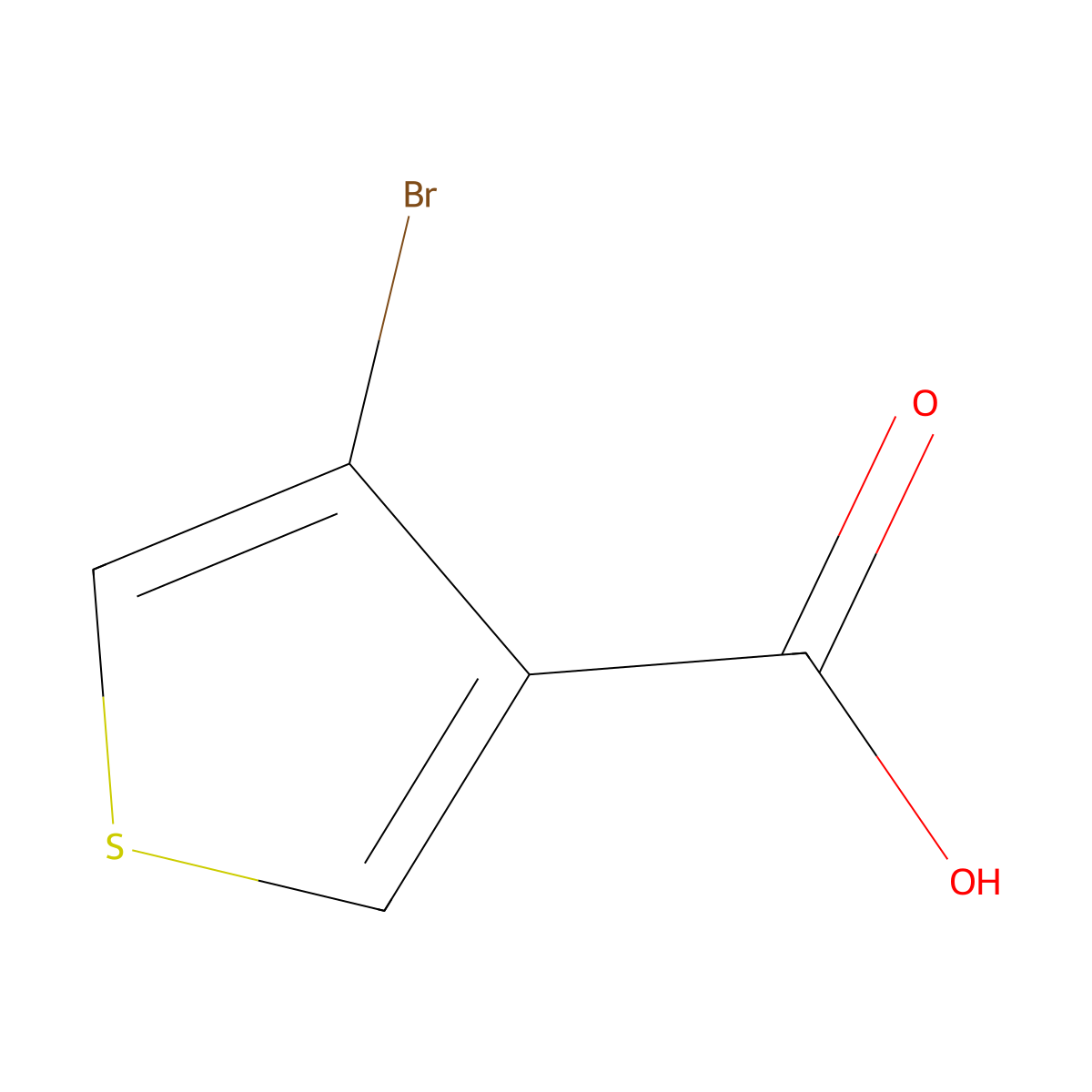 4-Bromo-3-thenoic acid molecular structure, CAS 16694-17-0