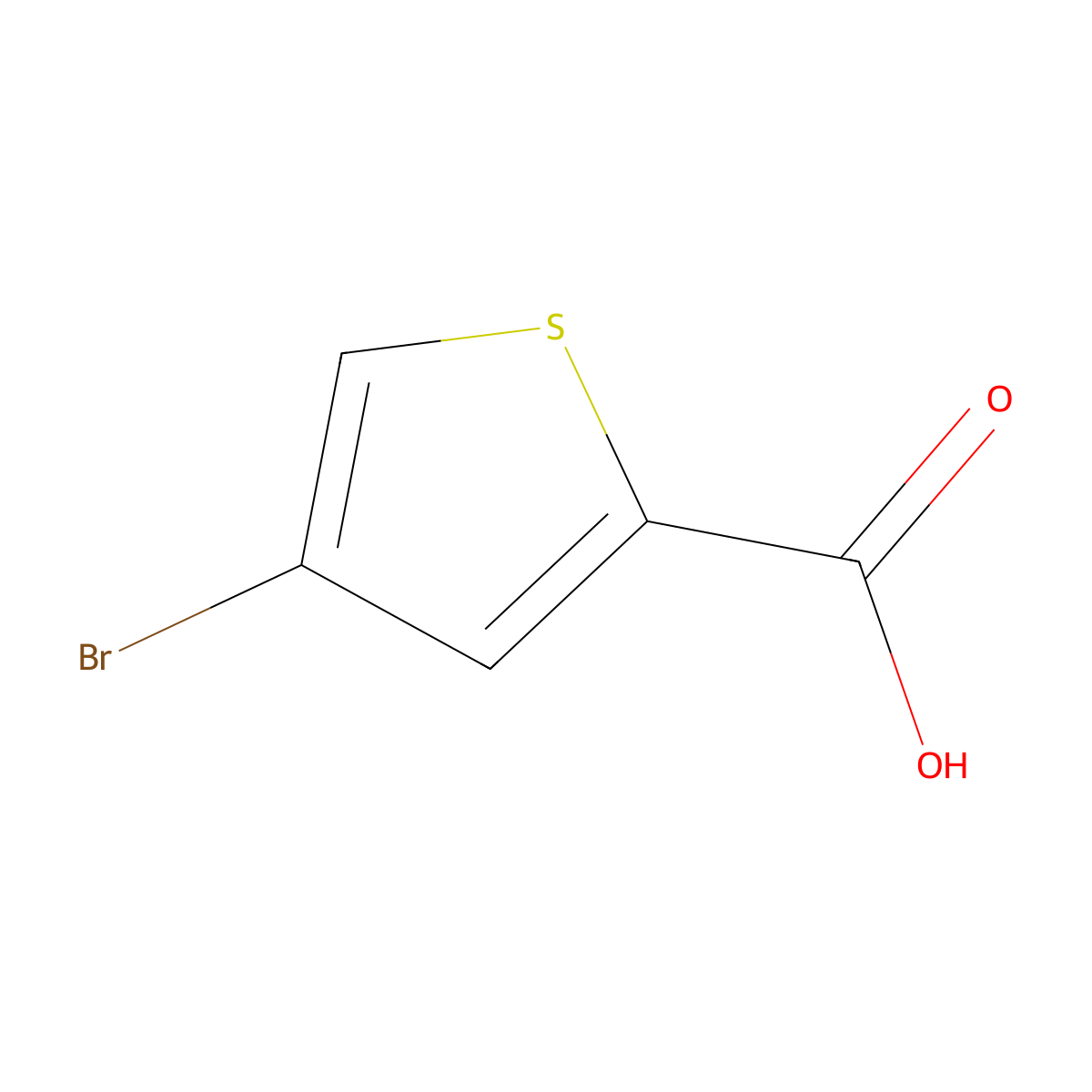 4-Bromo-2-thiophenecarboxylic Acid molecular structure, CAS 16694-18-1