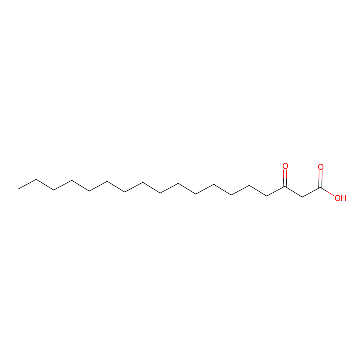 3-Keto stearic acid molecular structure, CAS 16694-29-4