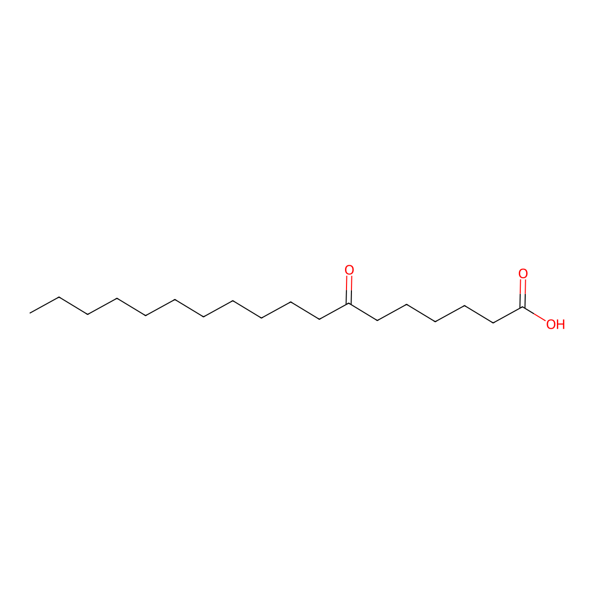 7-Oxo-octadecanoic acid molecular structure, CAS 16694-32-9