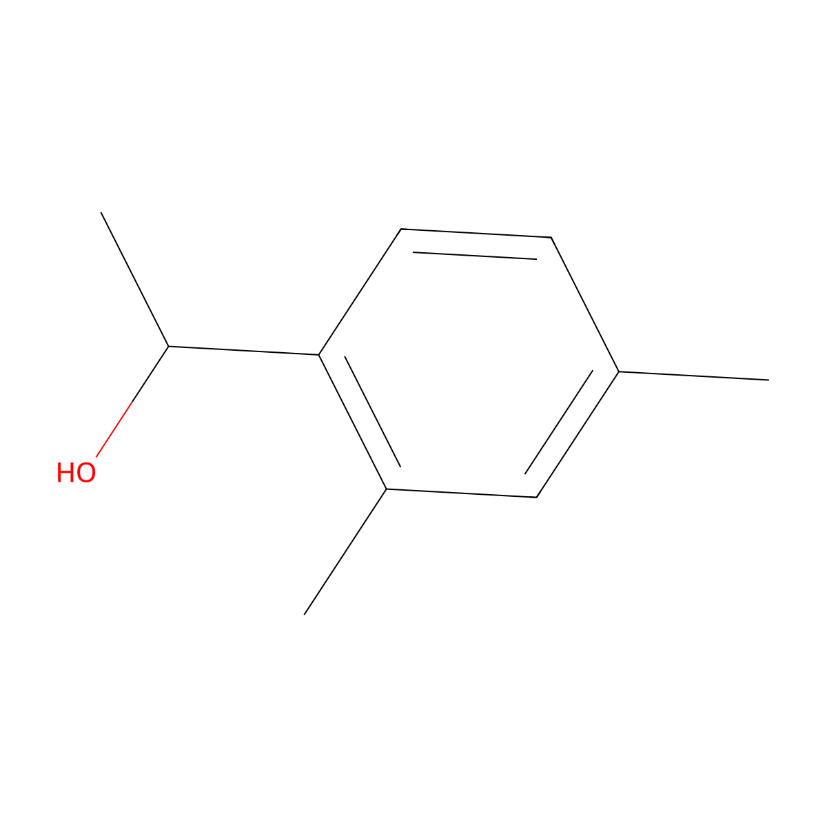 (1R)-1-(2,4-dimethylphenyl)ethan-1-ol molecular structure, CAS 166940-44-9